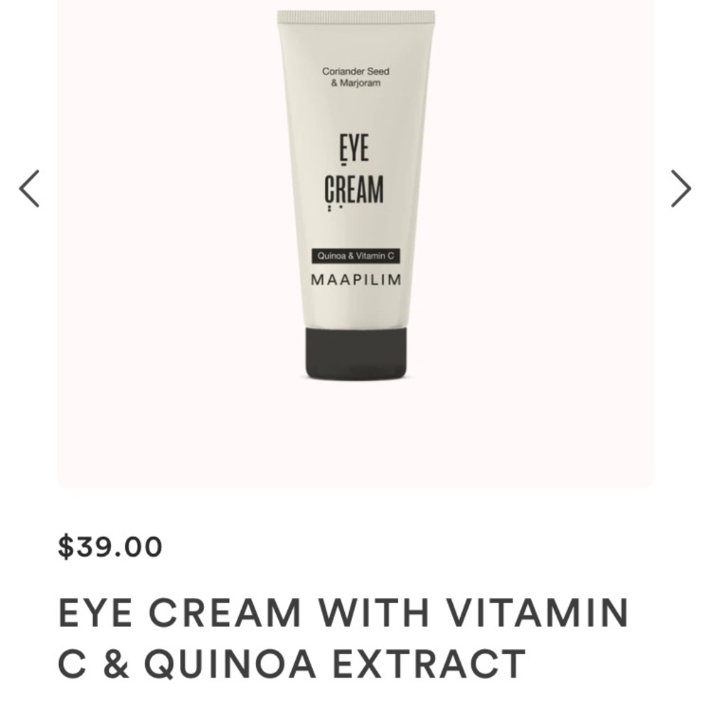 Coriander Seed & Marjoram EYE CREAM w Quinoa & Vitamin C